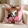 S-Sugar Sugar Rune Comic C-Chocola Meille  Square Double-Sided printed Pillow Case Bedroom Bedside Pillow Sofa Cushion Cover