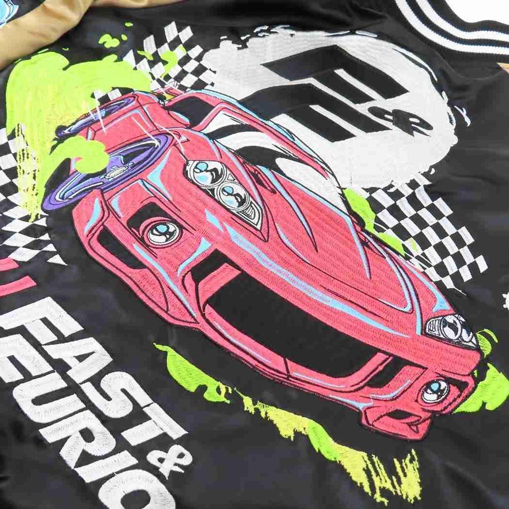 Marushin Sukajan Jacket (L) Fast & Furious Race Car Design, American Style, Stylish Winter Jacket, Warm, Men's/Women's Fashion, 4755007700