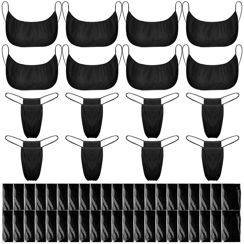 100 ks Jednorázové podprsenky a kalhotky Dámské jednorázové bikiny Tanga a podprsenka Lázeňské spodní prádlo pro lázně Masáž Stříkací opalování