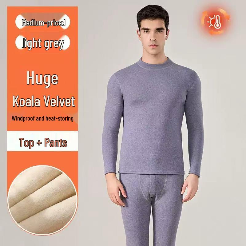 

Зимний термокостюм Volcanic Rock: Плотное, однотонное нижнее белье с круглым вырезом для мужчин и женщин - осень/зима L