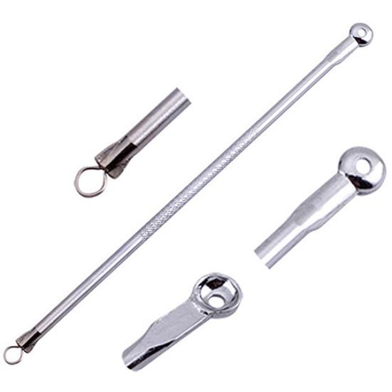 3 Pcs Double Ended Blackhead Comedone Blemish Acne Extractor Remover Tool Set