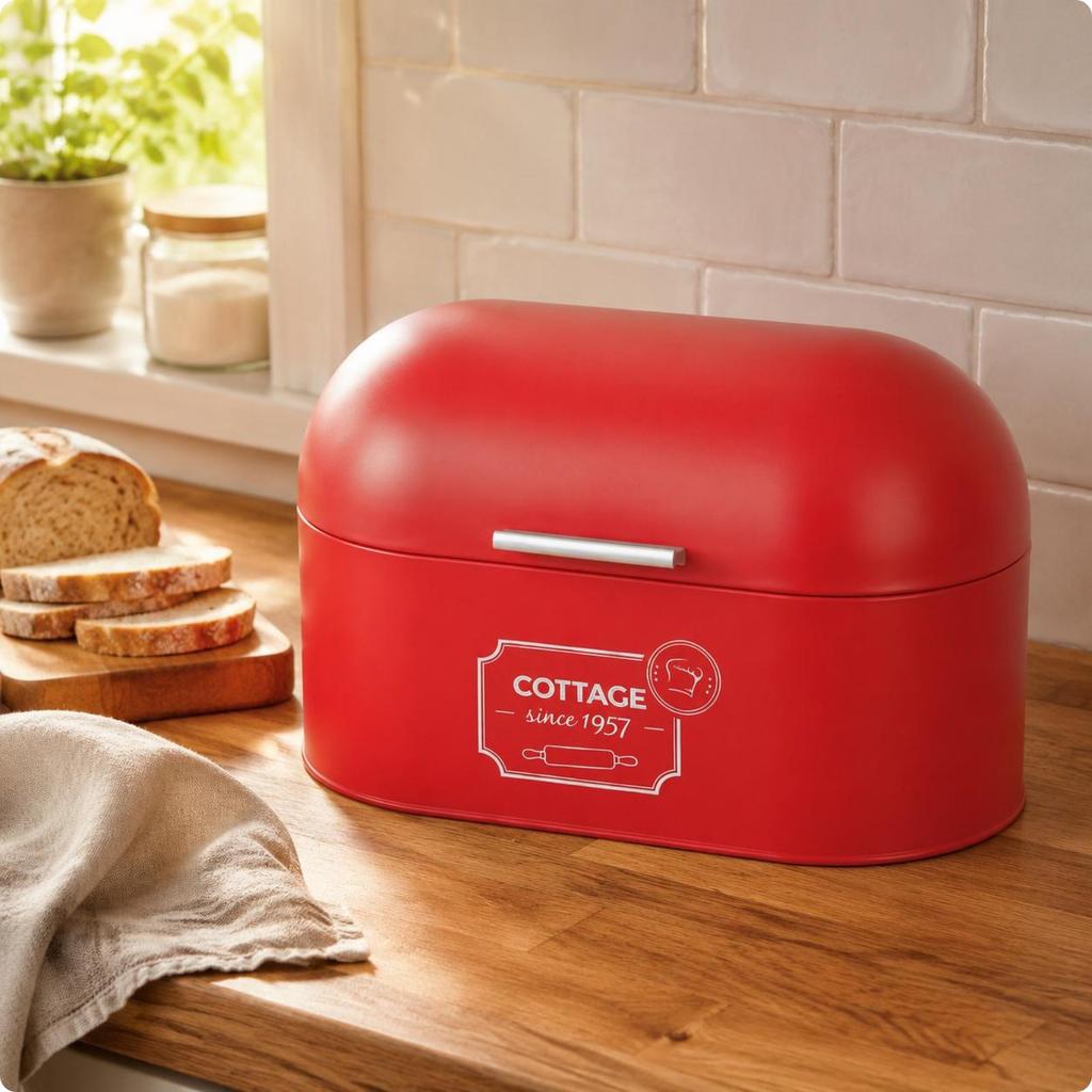 Dustproof Bread Box Retro Aesthetic Countertop Breadbox for Desk