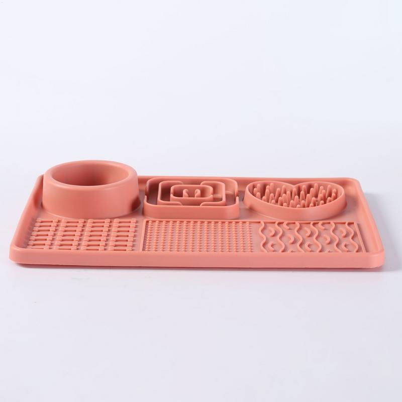 Lick Pads For Dogs Silicone Puppy Licking Mat Non-slip Slow Feeder Bowl Interactive Puzzle Toy For Mental Stimulation Sensory