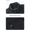 Men Spring Autumn Casual Washed Jacket Outerwear Large Size Stand Collar Workwear Coat Male Retro Clothing