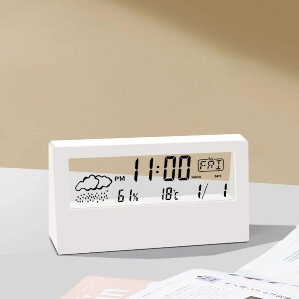 Digital Display Digital Clock Multifunction Features Electronic Design Desk Clock Decoration Style Study Design Table Clock