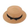 New French Flat Top Straw Hat Design Temperament Sunscreen Hat Summer Beach Hat for Summer Trips