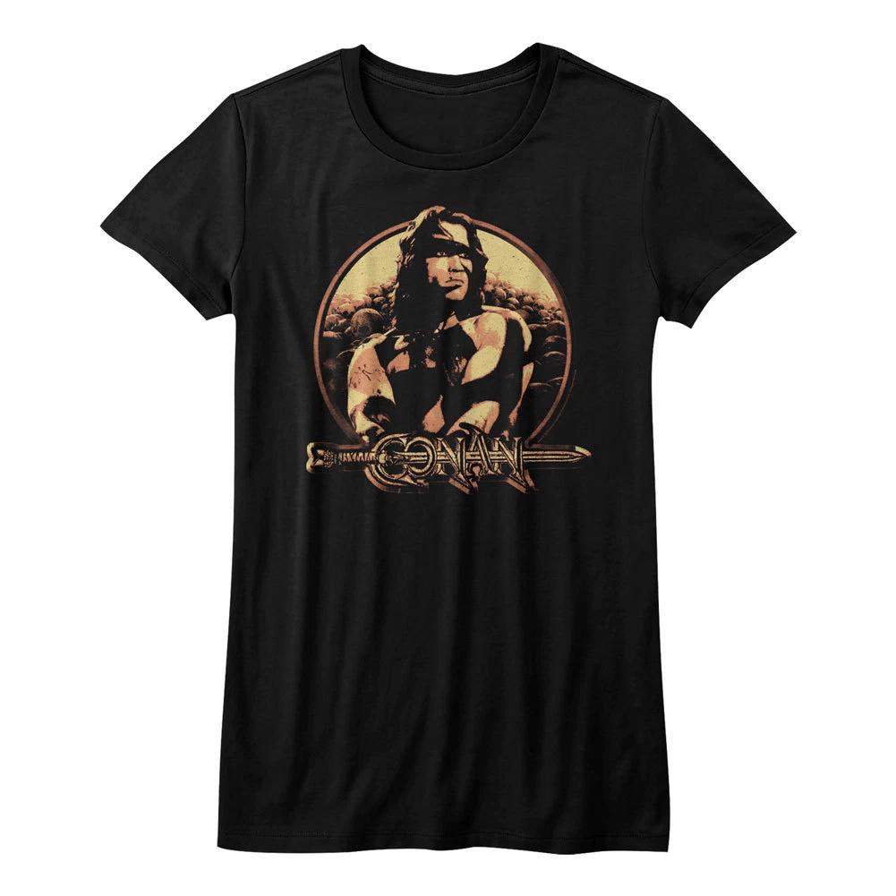 Conan The Barbarian Movie Shield Womans Fitted T Shirt WWE 4XL
