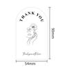 50-pack Airplane-Themed Thank You Box Sealing Stickers for Packaging and Decoration