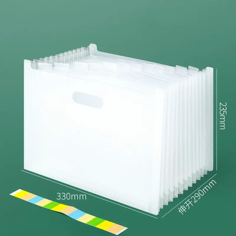 Multi-Layer Standing A4 Paper File Organizer - Vertical Desk Storage Bag Portable Office Folder