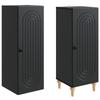 Cabinet Set 2 pcs Black Wood Material