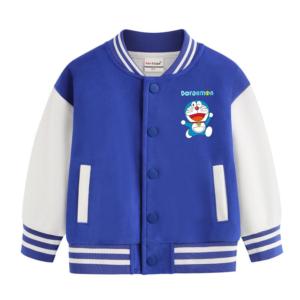 New Doraemon Versatile Children s Baseball Jacket for Boys and Girls - Perfect for Medium and Large Kids in Spring, Autumn, and Winter 110 cm