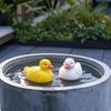Miniature Duck Ornament for Landscaping Floating Resin Figurine, Realistic Yellow Statue, Simulation Animal Cute Statue Indoor Fish Tanks Outdoor