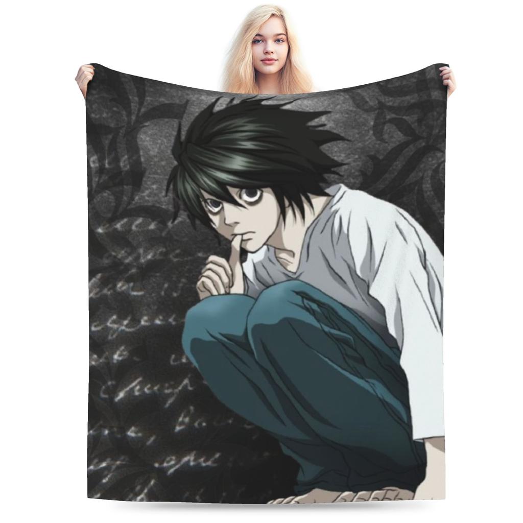 Super Soft Death Book Note Japan Manga Ryuk Throw Blanket Premium Flannel Fleece Bed Blanket Super Cozy Blankets All Season Use