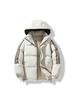 Winter Unisex Three-Stripe Thick Cotton Hooded Jacket - Trendy & Warm for Couples