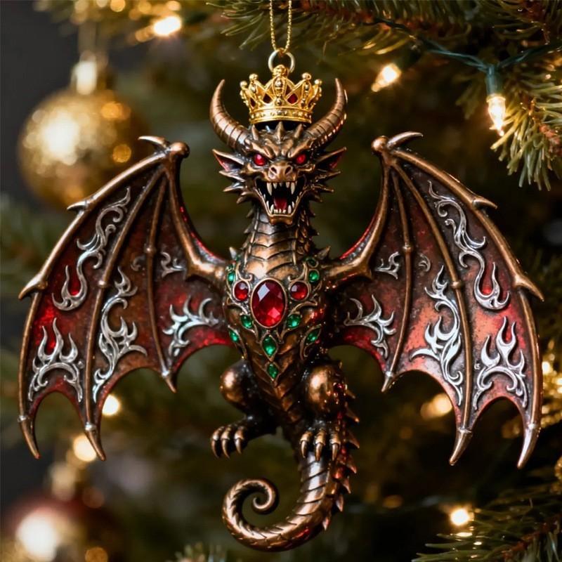 Series Dragon Car Decor Acrylic Pendant Christmas Tree Ornament For Holiday Gift