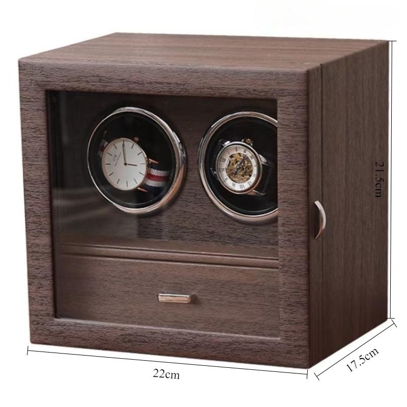 Luxury Watch Winders Automatic Wrist Watches Winder Shaker Mechanical Watches Protective Boxes Watch Jewelry Organizer Box US коричневый