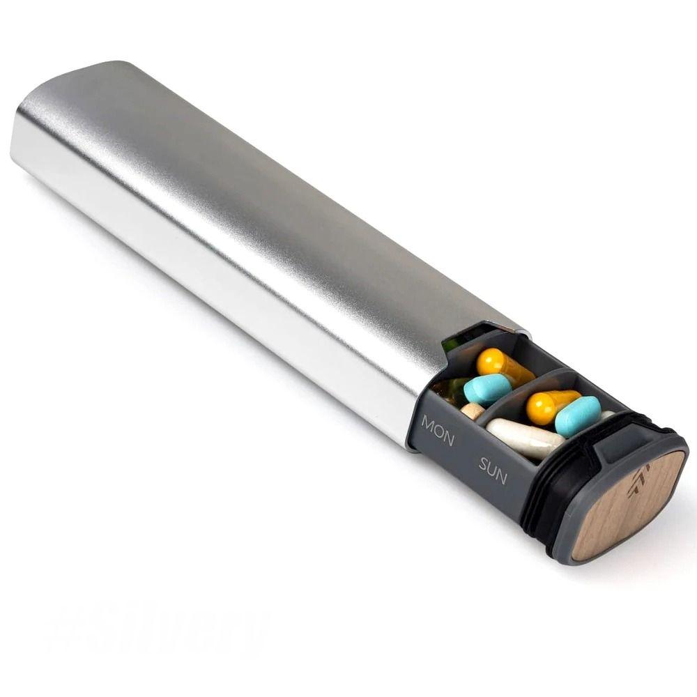 Organizator de pastile săptămânal de mare capacitate, 7 zile, cu compartiment pentru pastile, cutie de călătorie