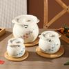 Ceramic Condiment Pot with Tray