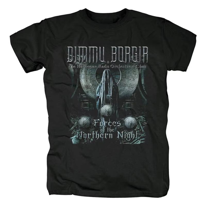 Dimu Borgir Dark Castle Symphonic Metal Rock T-Shirt Men's and Women's Summer Cotton Loose Crew Neck Casual Sports Short Sleeves
