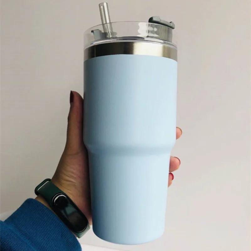 304 stainless steel insulated cup for convenient large capacity straws, coffee cups, car cups
