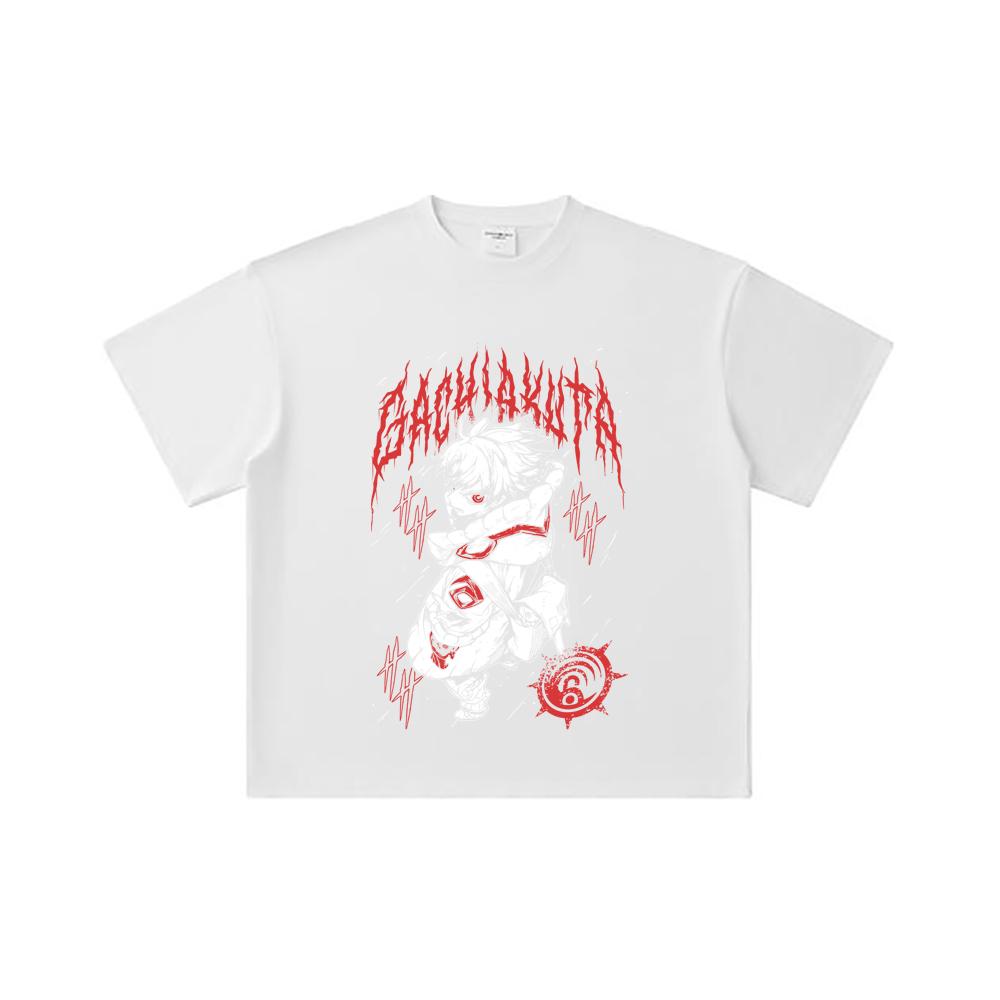260 GSM Double Yarn 32 Count 100% Cotton Gachiakuta V2 Rudo Print Unisex Heavy Cotton T Shirt
