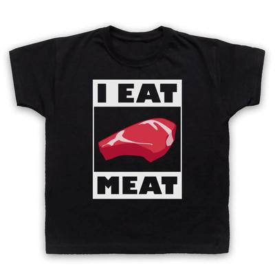 I Eat Meat Funny Bbq Saying Meateater Comedy Grilling Kids T Shirt Vintage Stretched Stylish Soft Versatile Fashion
