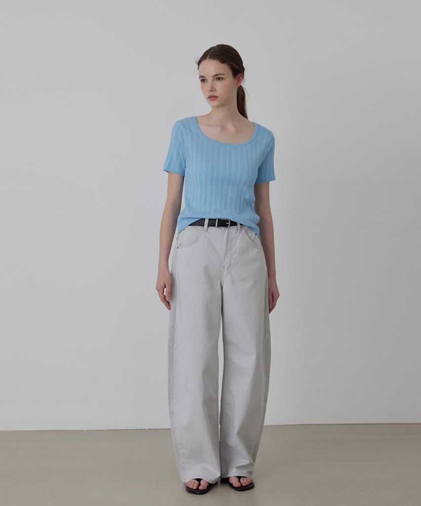 Kwinseulaebis Edit Curved Silhouette Denim Pants_Light Gray_3Colors