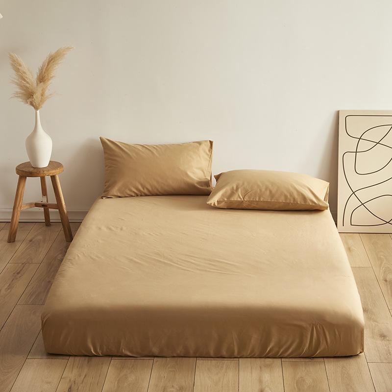80s-Inspired Brushed Cotton Fitted Sheet & Solid Duvet Cover - Single, Autumn/Winter