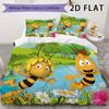 Bees and Maya Pattern Bedding Uilt Set Uilt Cover Pillowcase Home Decoration Birthday Gift (1 * Duvet Cover + 2 * Pillowcase  Without Core)