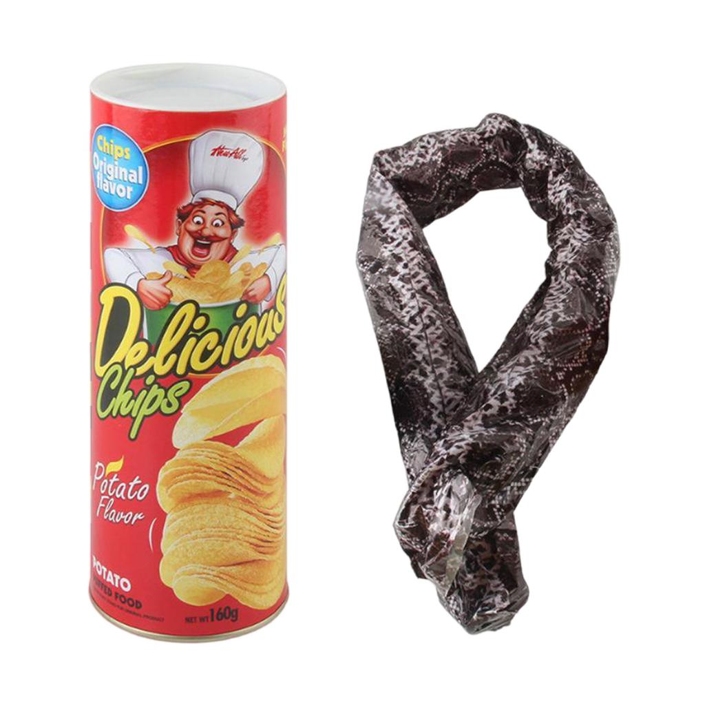 Classic Prank Toy Snake In Potato Chip Can For Fun Jokes 3. Prank Toy Is