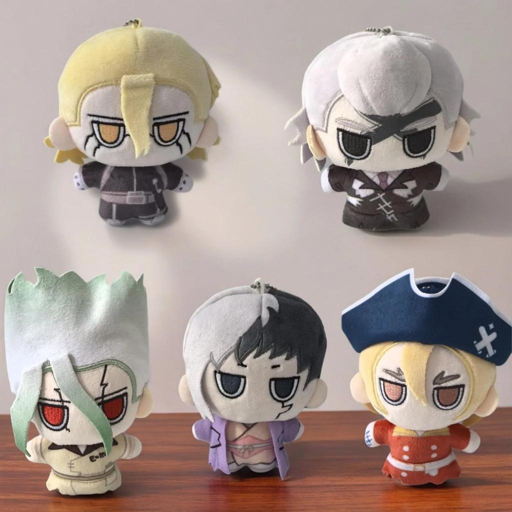 Weicher Plüsch-Dr. Stein Plüsch Anhänger Anime Senku Gen Dr.Xeno Stanley Ryusui Schlüsselanhänger Niedlicher Taschenanhänger Für Fans Geschenk Sammlung