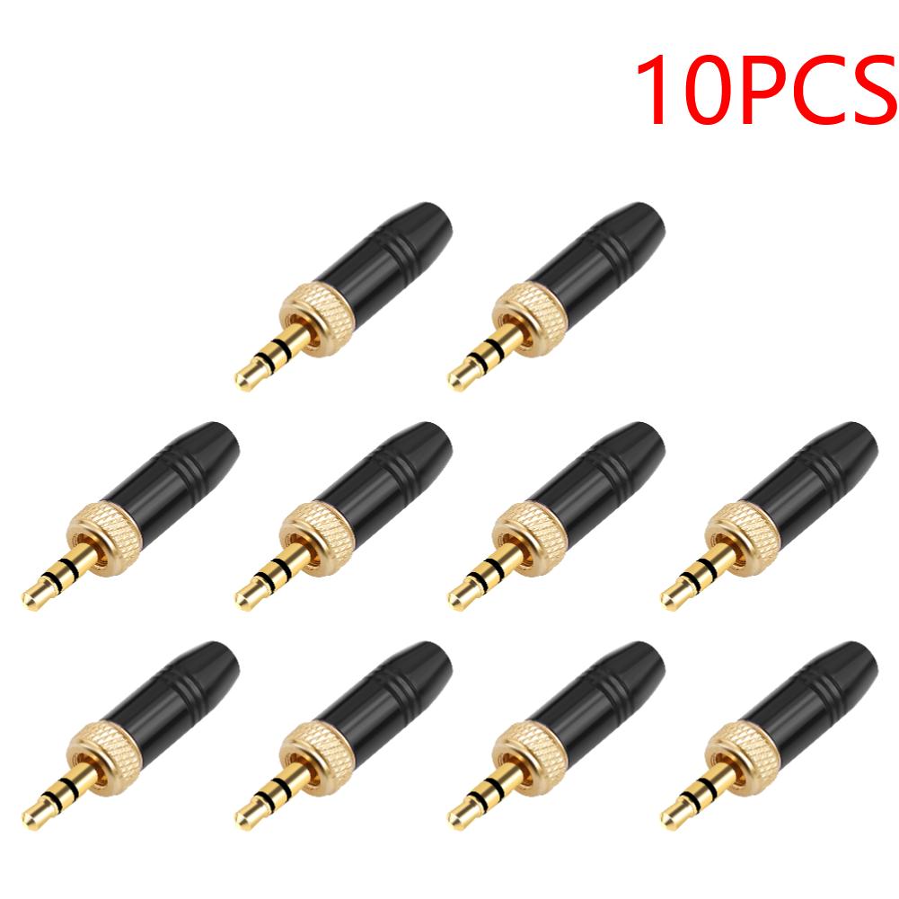3.5mm Plugs with M6 Internal Thread Headphone Audio Plug Stereo Headphone Jack Male Plug for Lavalier Wireless Microphone