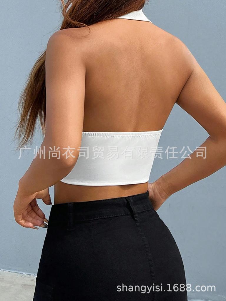 Vielseitiges V-Ausschnitt Neckholder-Top - Heißer Stil für Frauen