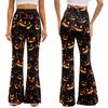 Halloween Pumpkin Witch Dark Witch Costume Set Off-Shoulder Mesh Sleeves Shapewear Pumpkin Trumpet Pants