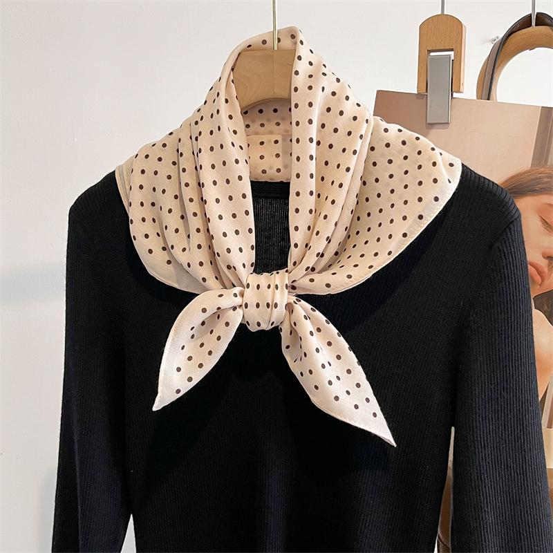 Ren Bomuld Dame Tørklæde Firkantet Foulard Dame Hals Hår Tørklæder Design Printet Hovedtørklæde Mode Pige Tørklæder 2023 Ny