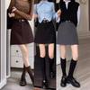 Spring 2024 Women's High-Waist A-Line College Style Mini Skirt