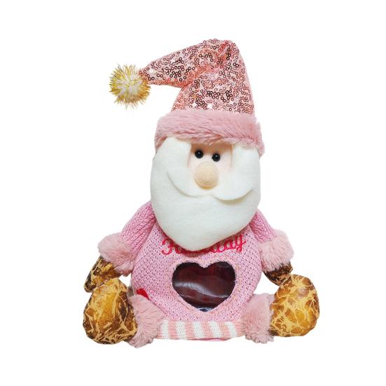 Christmas Apples Gift Bag Zipper Holiday Gift Pouch with Santa & Snowman Print Reusable Packaging for Candy Toys And Presents