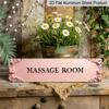 2D Flat Retro Humorous Massage Room Metal Sign-suitable for Aluminum Decorative Sign In Kitchens, Courtyards, Terraces, Cafes, and Bars, Without