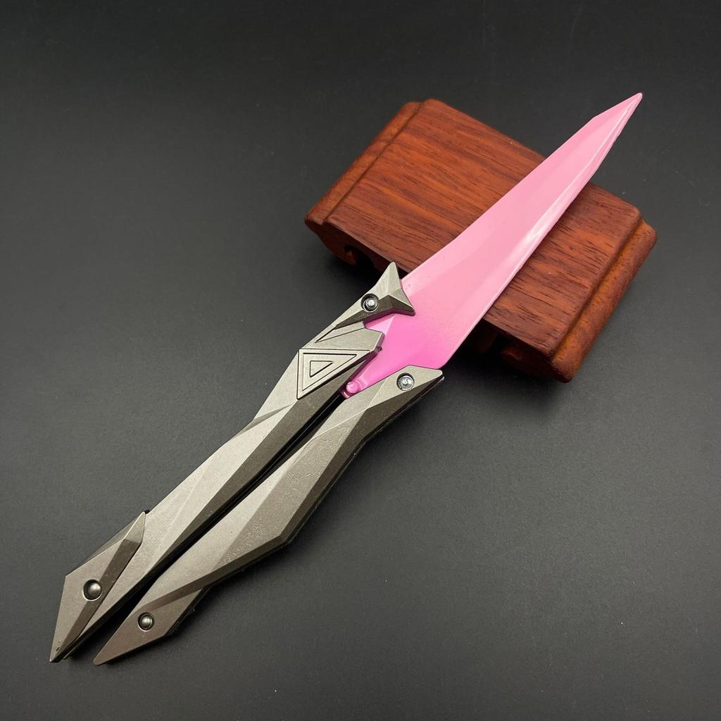 Taktický skládací motýlek - 3D gravírovaná sběratelská hračka, přenosná zbraň na blízko pro Cosplay/Herní příslušenství, Dárky