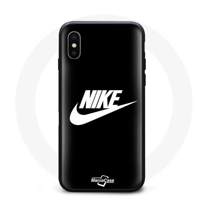 Coque - Nike - Iphone XS Max - Logo Blanc - Souple - Synthétique