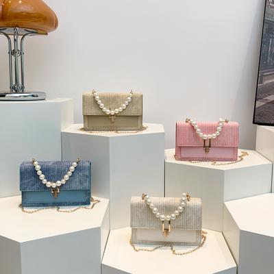 New Summer Chain Small Square Bag Personality Simple Fashion Trend Crossbody Bag Beautiful High-value Underarm Bag