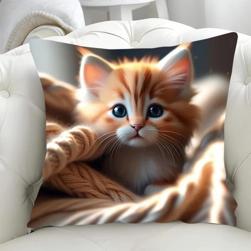 Car Living Room Sofa Cushion Cover Wildlife Pattern Luxury Home Decor Pillow Cover