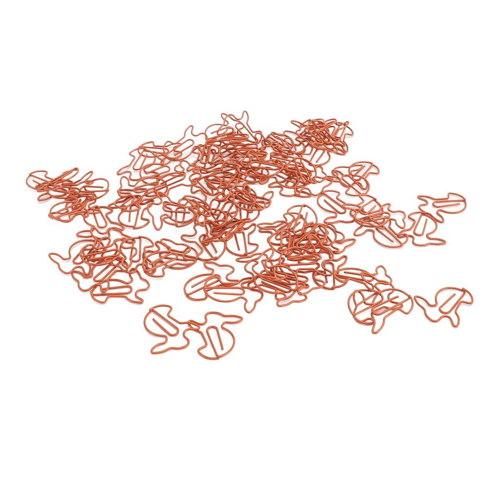 100pcs Paper Clips Prevent Slip Cute Shaped Decorative Bookmark Metal Paperclips for School