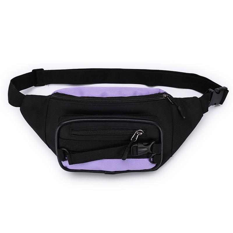 Heuptas Dames Fanny Pack Heuptassen Vrije Tijd Canvas Bum Pakket Banaan Messenger Bags Nieuwe Rits Hip Hop Tas Schoudertas black