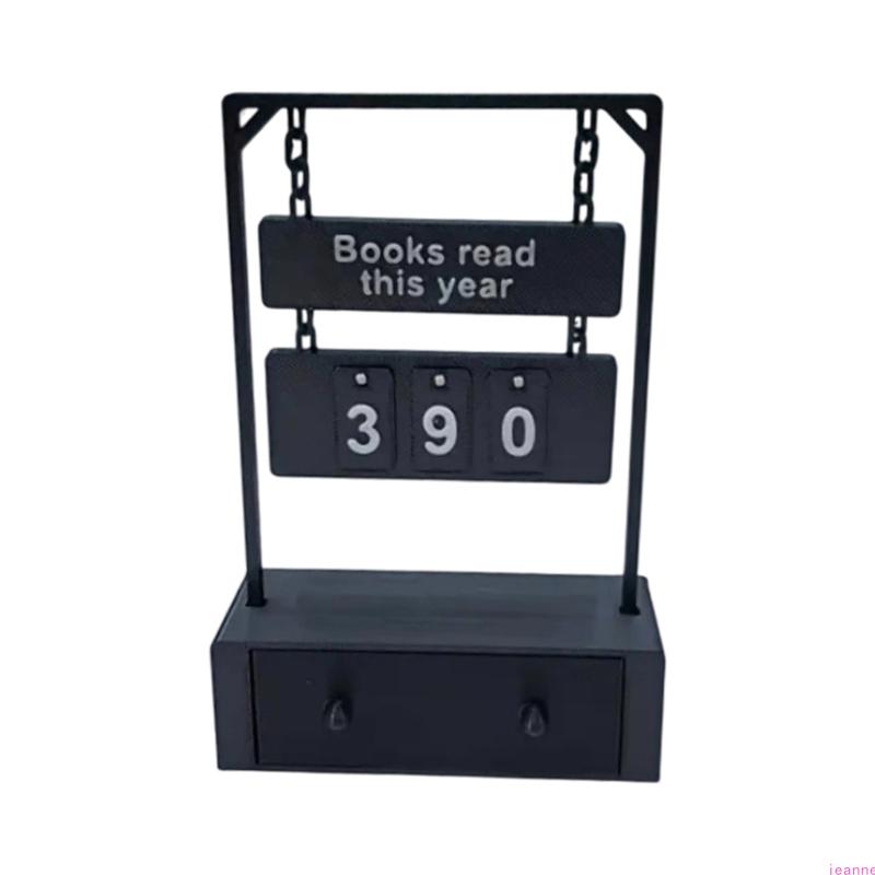 Hanging Book Counter Reading Trackers Decors For Readers Teachers Students Includes Number Display And Organizers Drawer