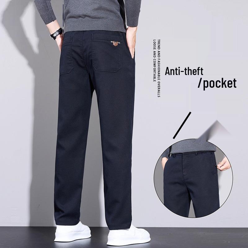 Men's Trendy Slim Straight Casual Pants - Spring/Autumn Fashion, Versatile Business Wear