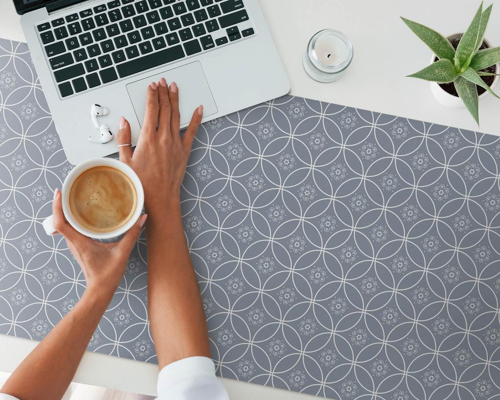Decorative Mat for Laptop On Desk Geometric Retro Pattern 120X60 Cm