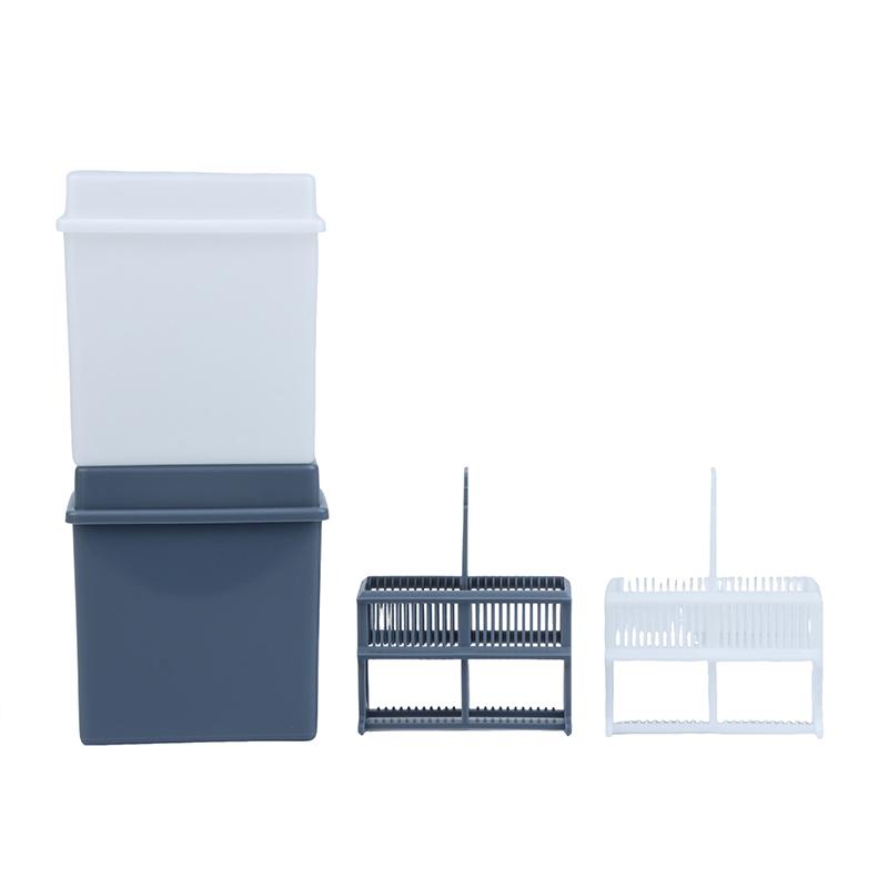 24 Slots Microscope Slides Staining Jar Rack Kit Non-Stick Smooth Staining Dish Set for Student Science Experiment Use