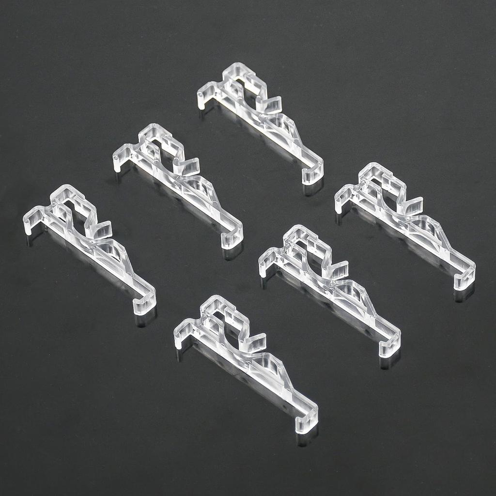 2" Clear Hidden Valance Clips (4-Pack) - Invisible Plastic Brackets for Blinds & Shades - Universal Fit for Wood, Faux Wood, Aluminum