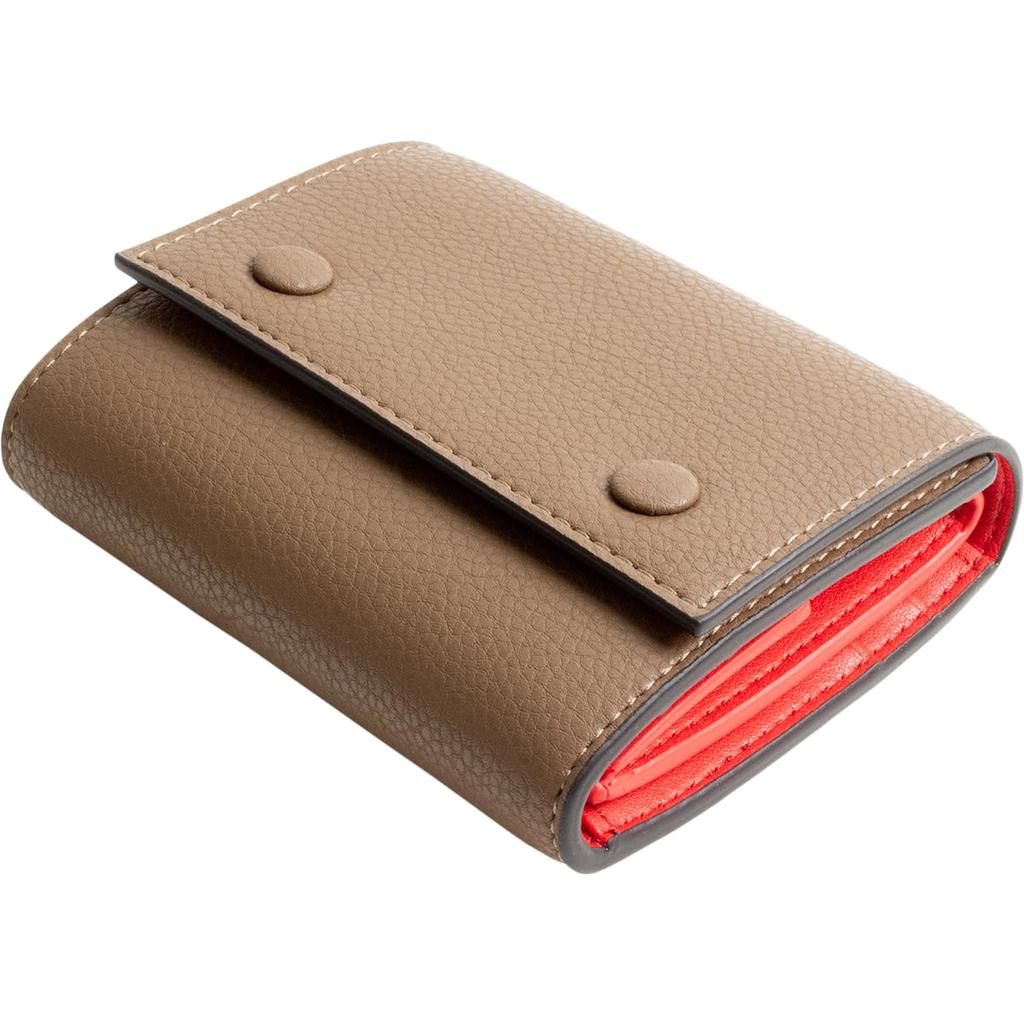 MALTA Women's Mini Wallet, Tri-fold Wallet with Large Capacity, Box-Shaped Design, and Coin Purse, Made of Cowhide Leather, Compact and Small,